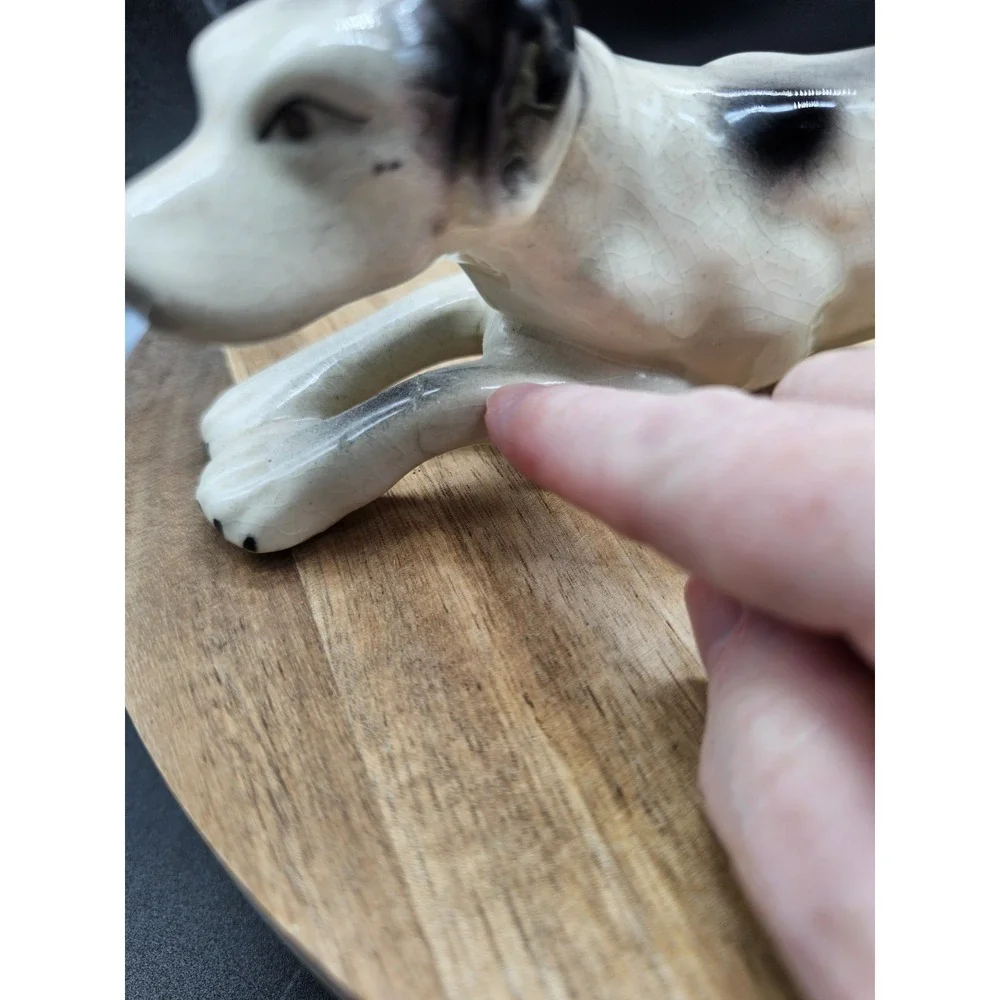 Vintage Hound Dog Figurine Dog Stretching Made In Japan READ DESCRIPTION‎